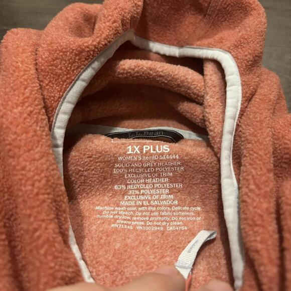 LL Bean Womens Mountain Classic Fleece Hooded Jacket - Picture 6 of 6